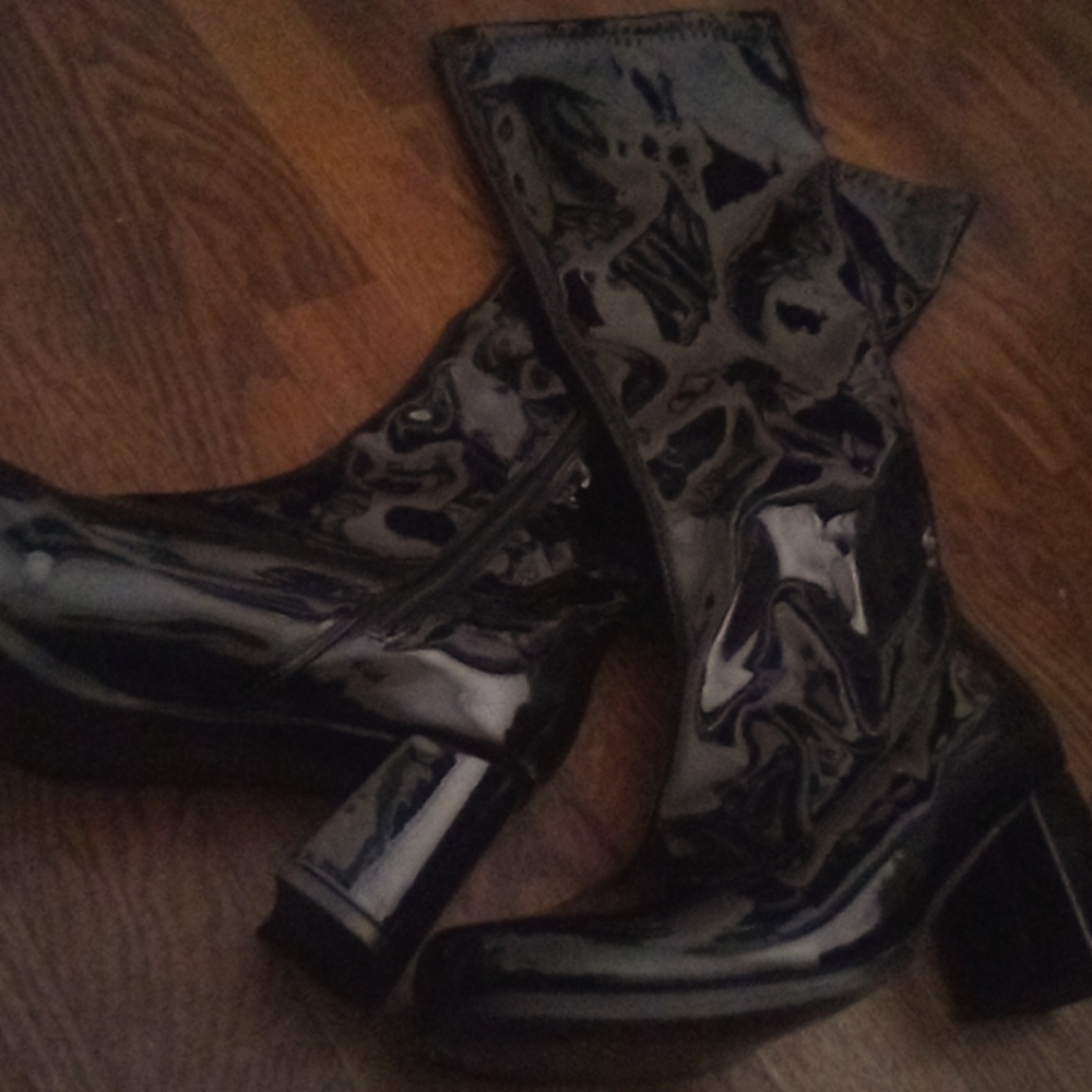 Leather boots.